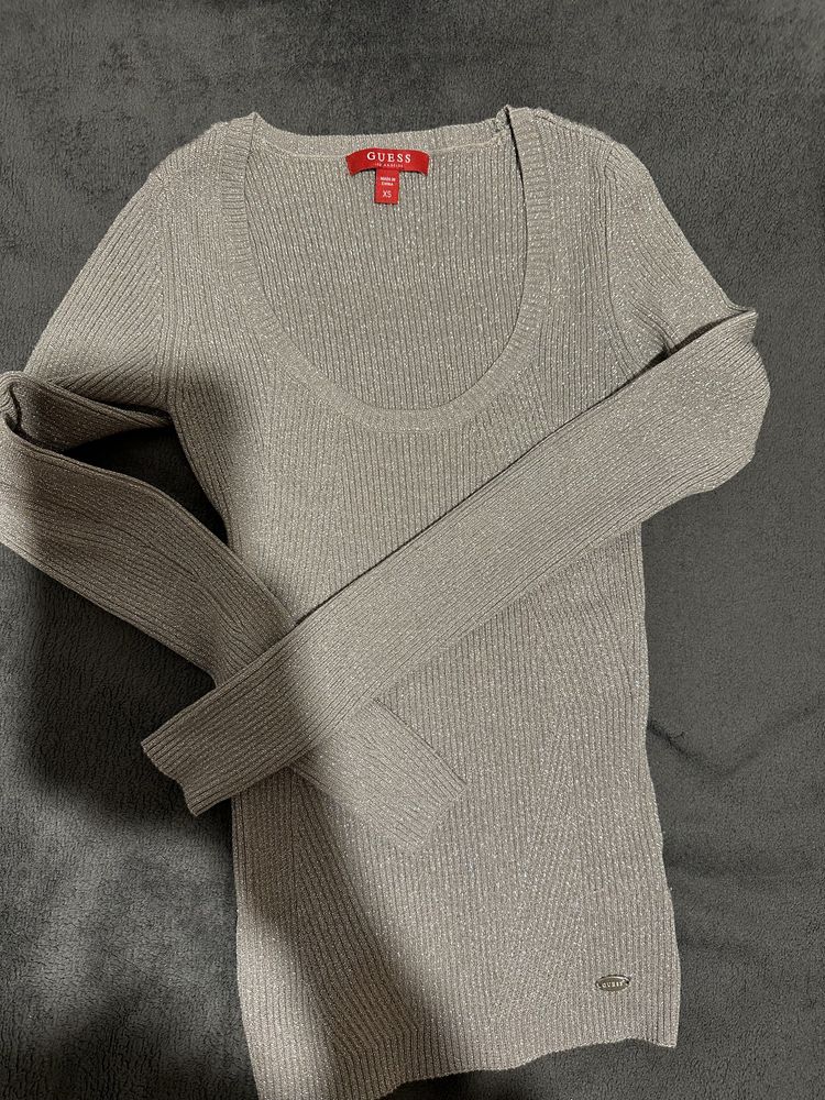 Блуза Guess XS сребристи нишки