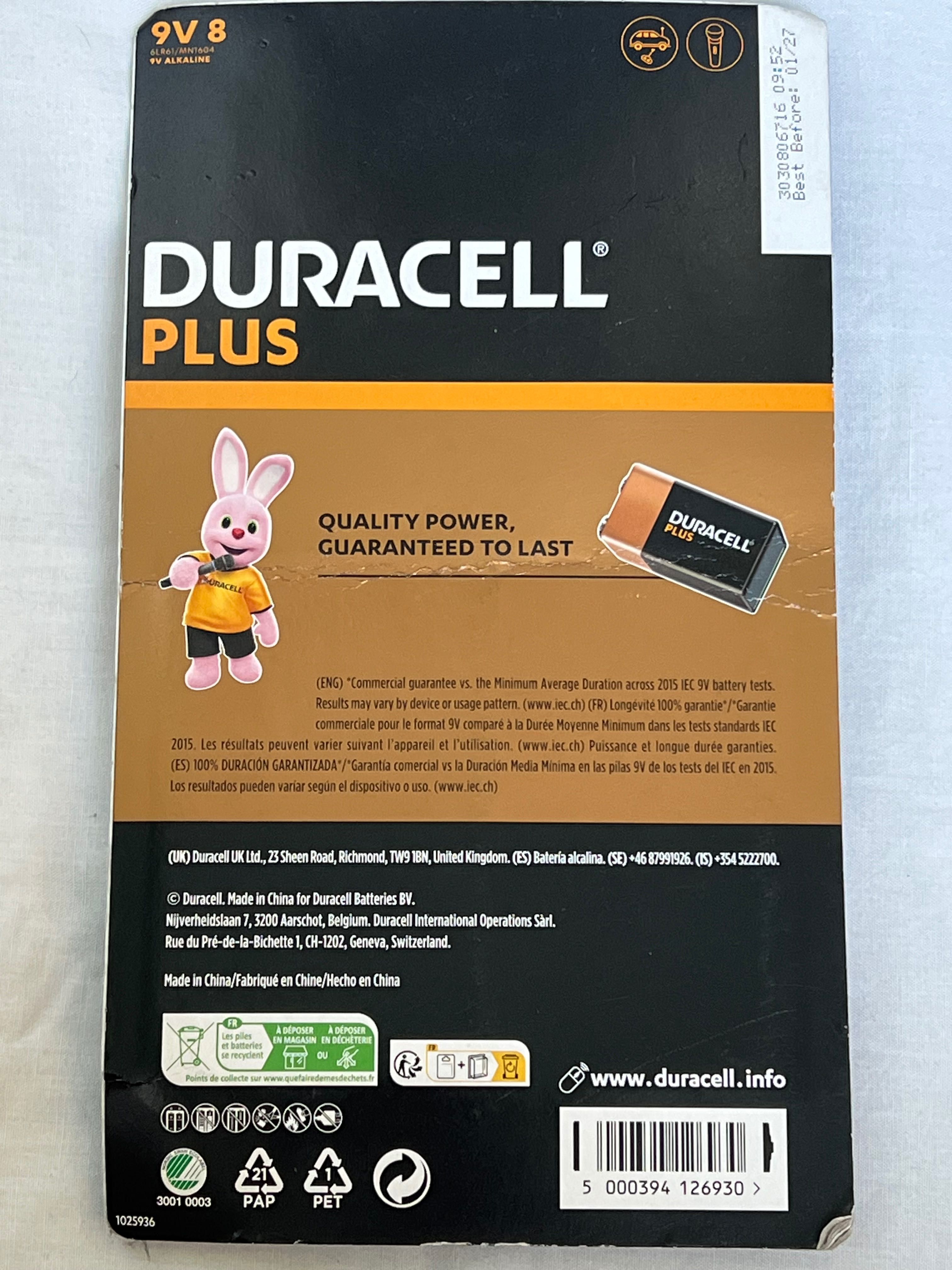 8 броя DURACELL Plus