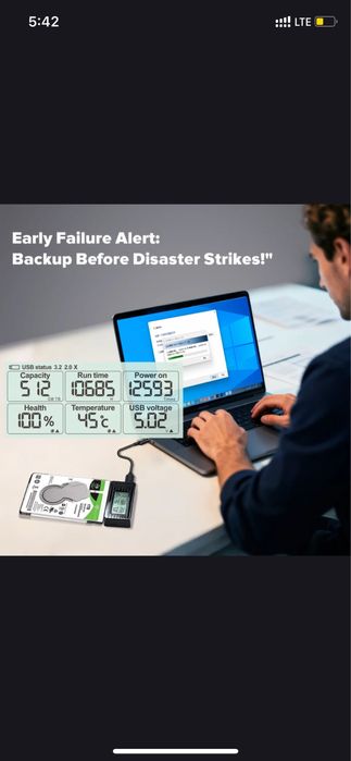 USB 3.2 K SATA конвертер для 2,5-3.5 дюймового SSD HDD