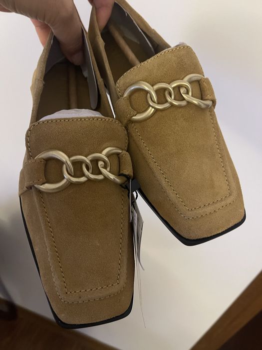 Mocasini Mango, piele naturala