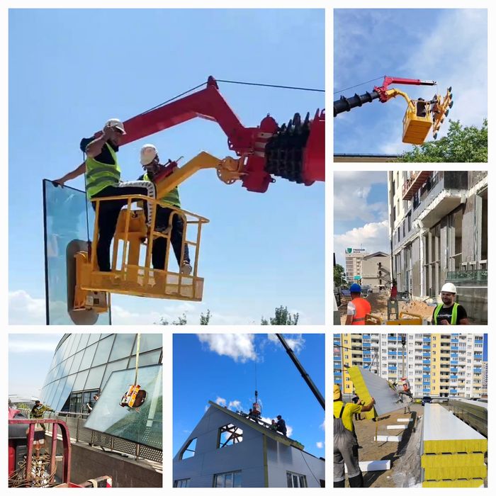 Услуги автовышки АГП 30м  КРАН 2 в 1 .Монтаж демонтаж стеклопакетов