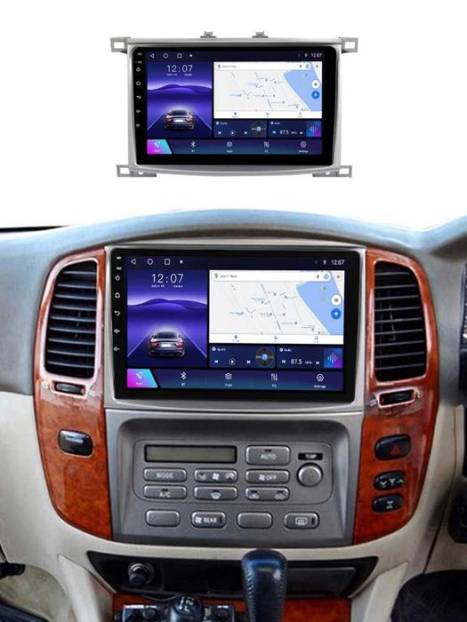 Navigatie Android 14 Toyota Land Cruiser 2002-2007 1/8 Gb Waze CarPlay