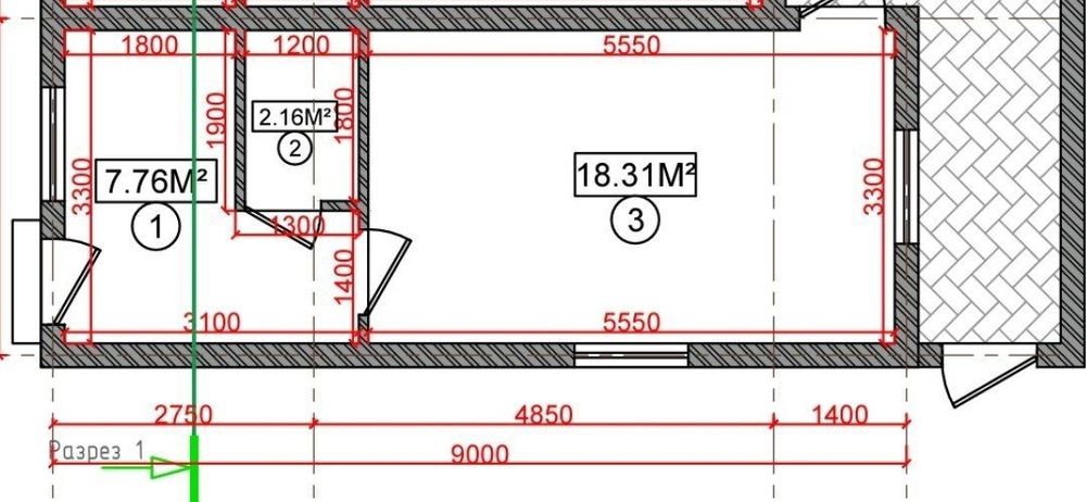 рисовый рынок 1 ком 28м2 1/1  ремонт