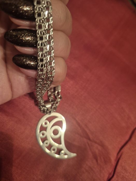 Цепь серебро плетение бисмарк 60 см