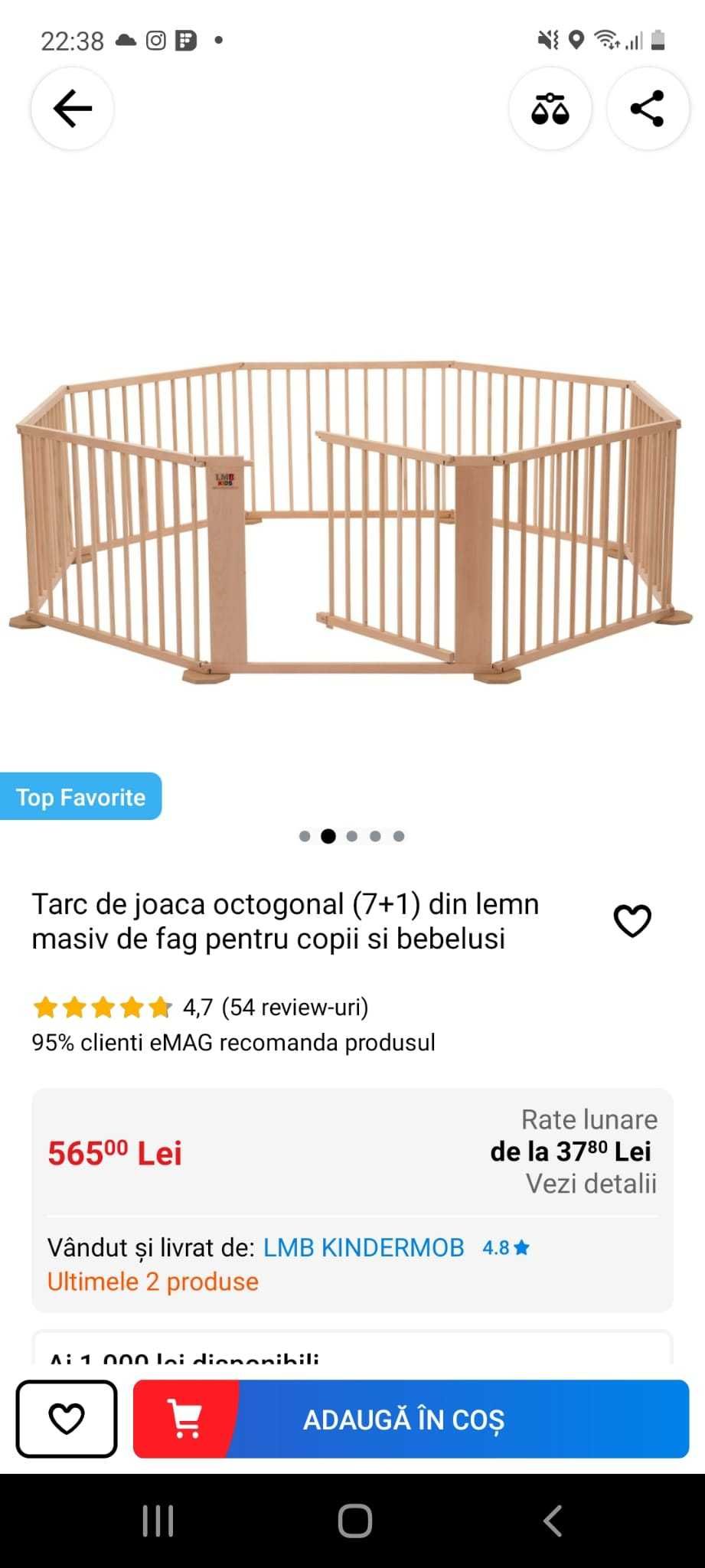 Patut pentru copii si Tarc de joaca octogonal