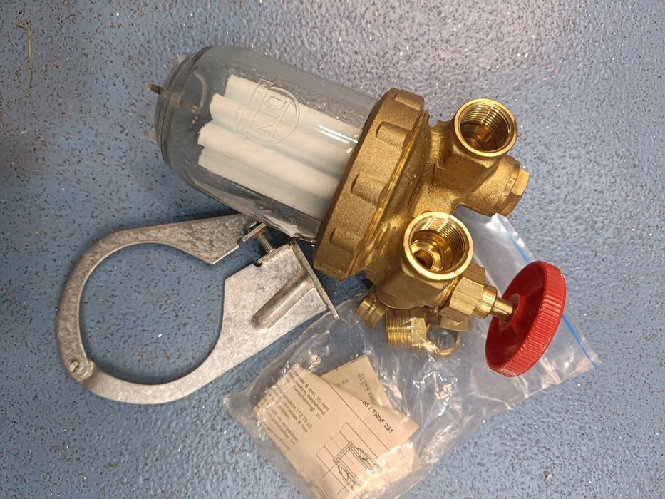 Filtru combustibil Oventrop cu două conducte și supapă de închidere