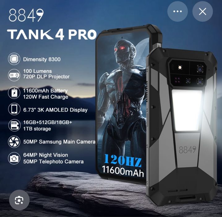 Unihertz tank 4 pro 18Гб/1Тб