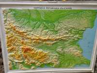 Релефна карта на Народна Република България 102 х 78 см.