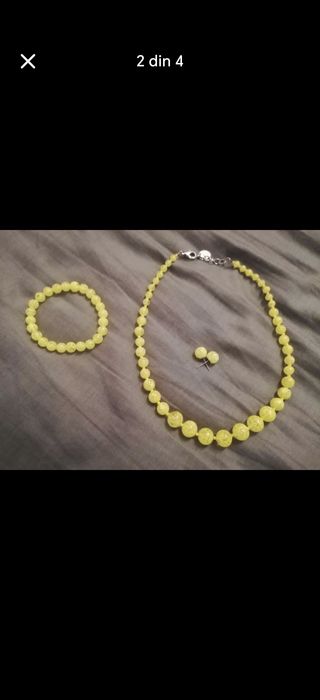 Vand set colier+brățară +cercei, Millefiori,, preț 100 lei