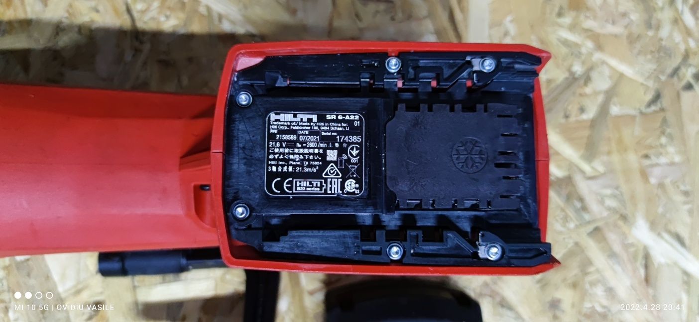 Fierăstrău sabie Hilti SR 6-A22, fab.2021