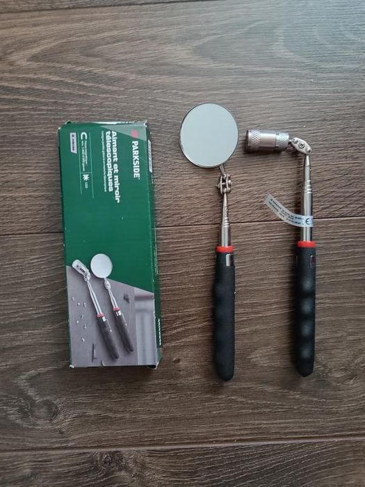 Set ParkSide – Magnet telescopic cu LED + Oglindă extensibila