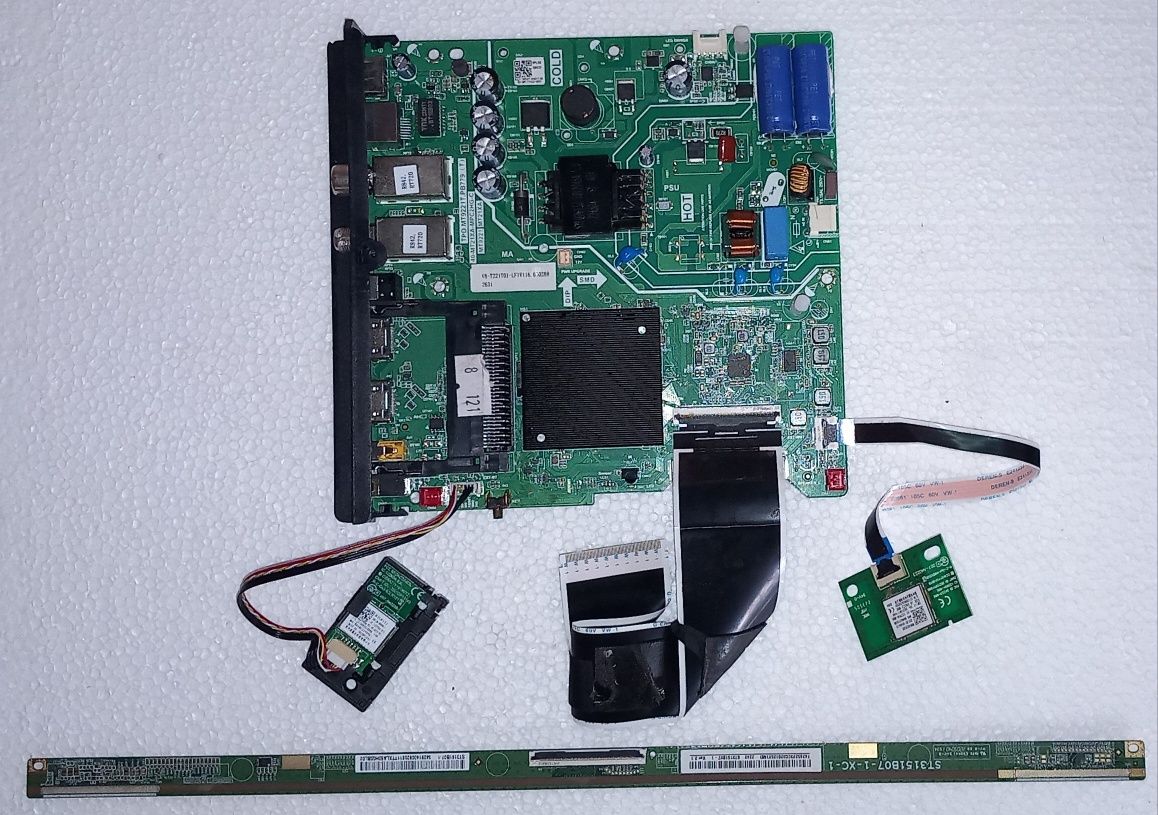 Placa de baza TV smartTV, sursa, T-conn, butoane, senzori, barete LED