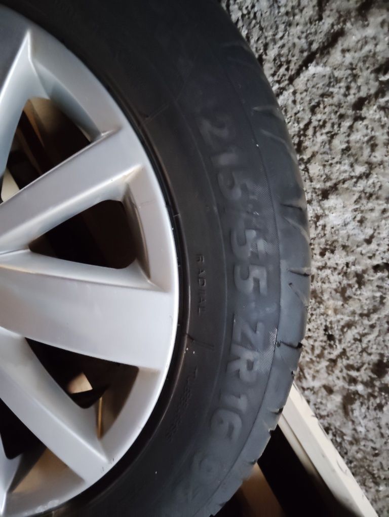 4 Roti aliaj VW Passat B7 Golf cauciucuri vară