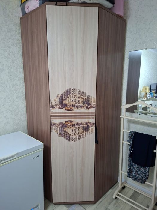 Угловой шкаф с фотопринтом