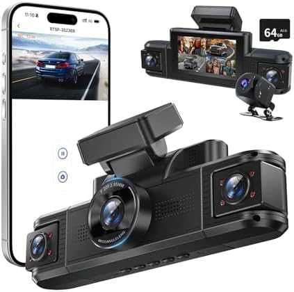 Нова Камера кола 4CH 360° WiFi IR нощна визия 64GB Dashcam автомобил