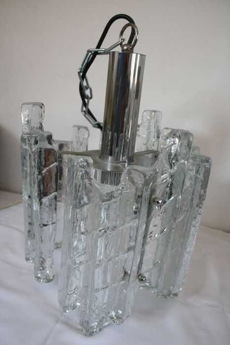 Lustra, Art Deco, Mid Century Modern, Kalmar, sticla Murano, vintage
