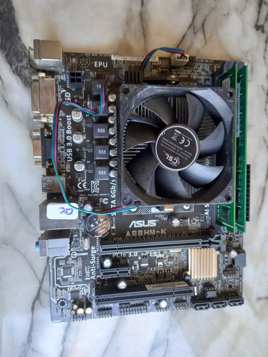 Дъно ASUS A68HM-K +AMD A8-7650K +16gb ddr3
