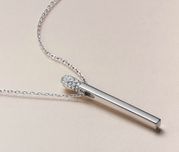 Ожерелье спичка из серебра sunlight