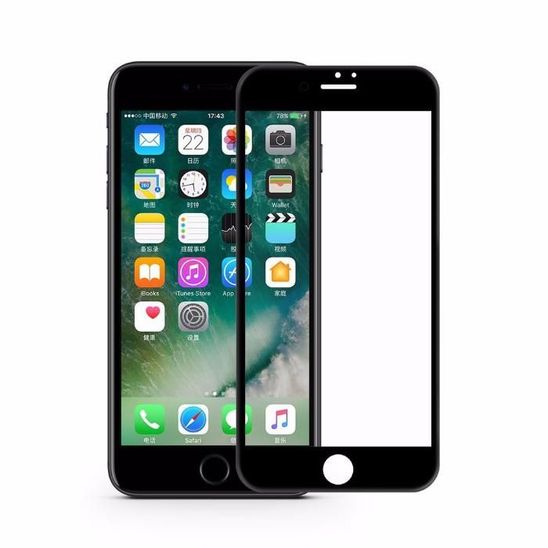 Folie Sticla Iphone 7/8 Protect Glass Curbata 6D Alba Neagra