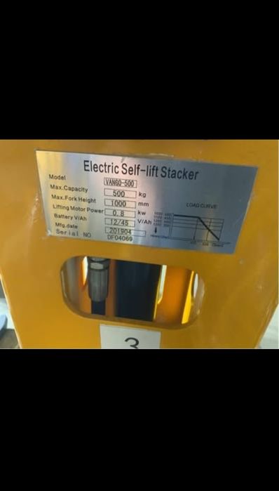 Самонатоварващ се стакер с подемност 500кг