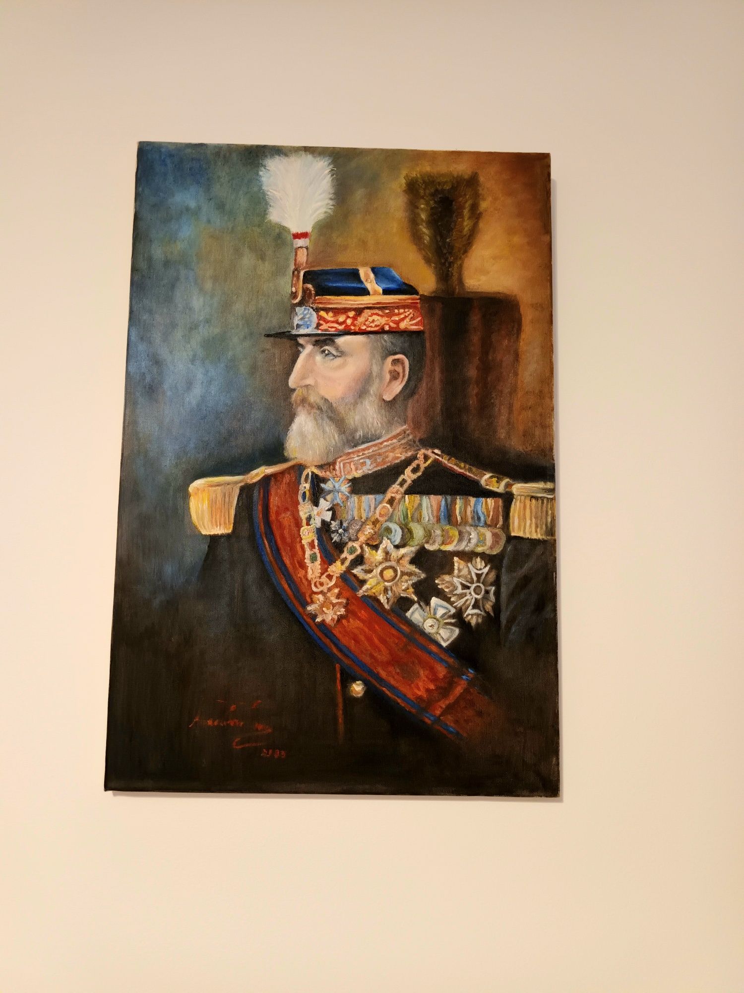 Tablou Regele Carol I, pictor Alexandra Sima