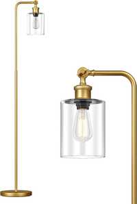 Индустриална подова лампа EDISHINE, 160 см със стъклен абажур, LED,Е27