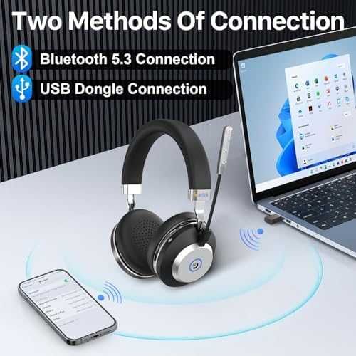 Нови Професионални безжични слушалки с микрофон за работа и Zoom