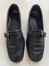 Италиански дамски черни обувки Frau естествена кожа номер 37