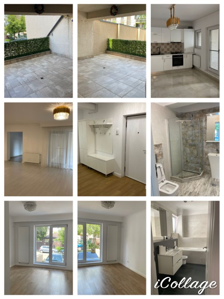 Bucurestii Noi Bazilescu/de inchiriat Ap 3 camere/2Bai/Parter Bloc nou