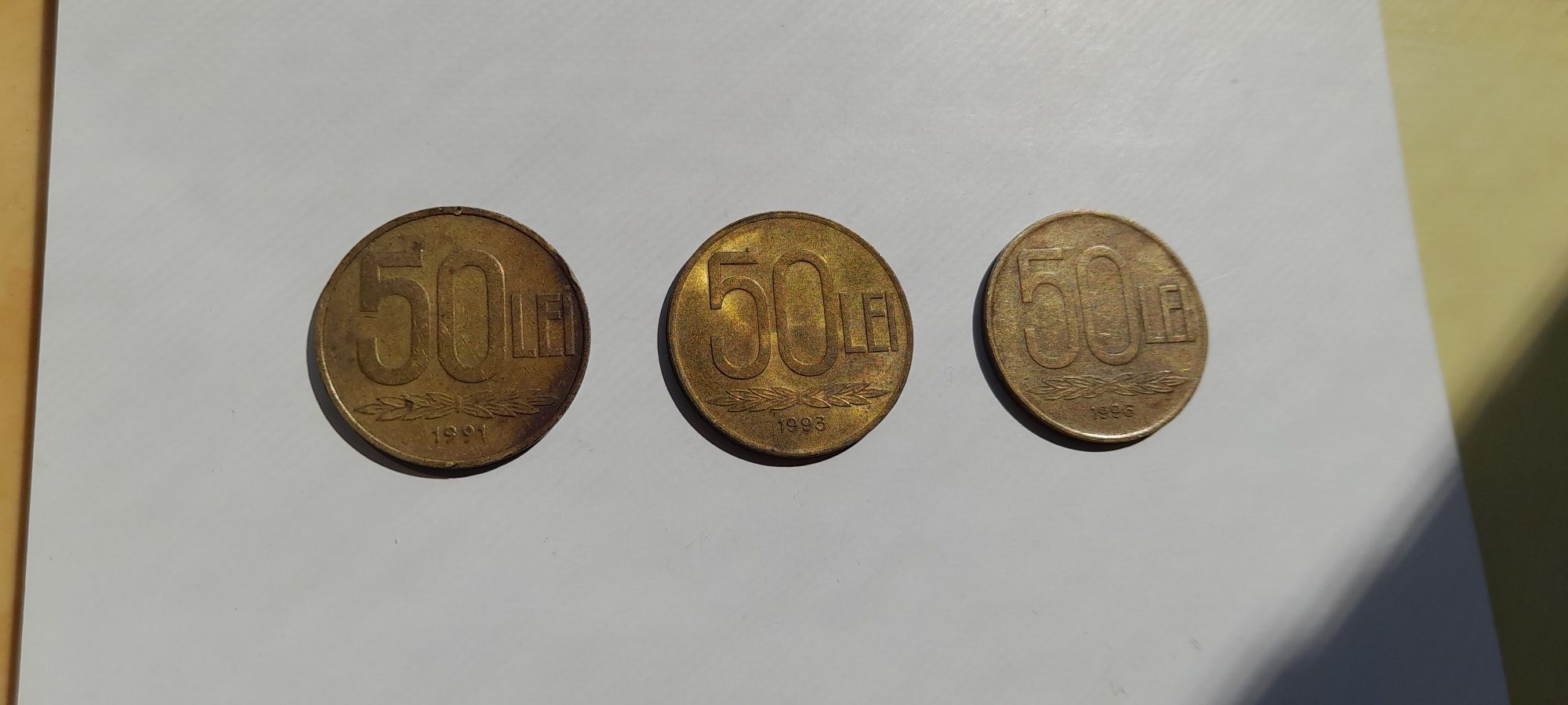 Lot monede România 50 Lei 1991-1996
