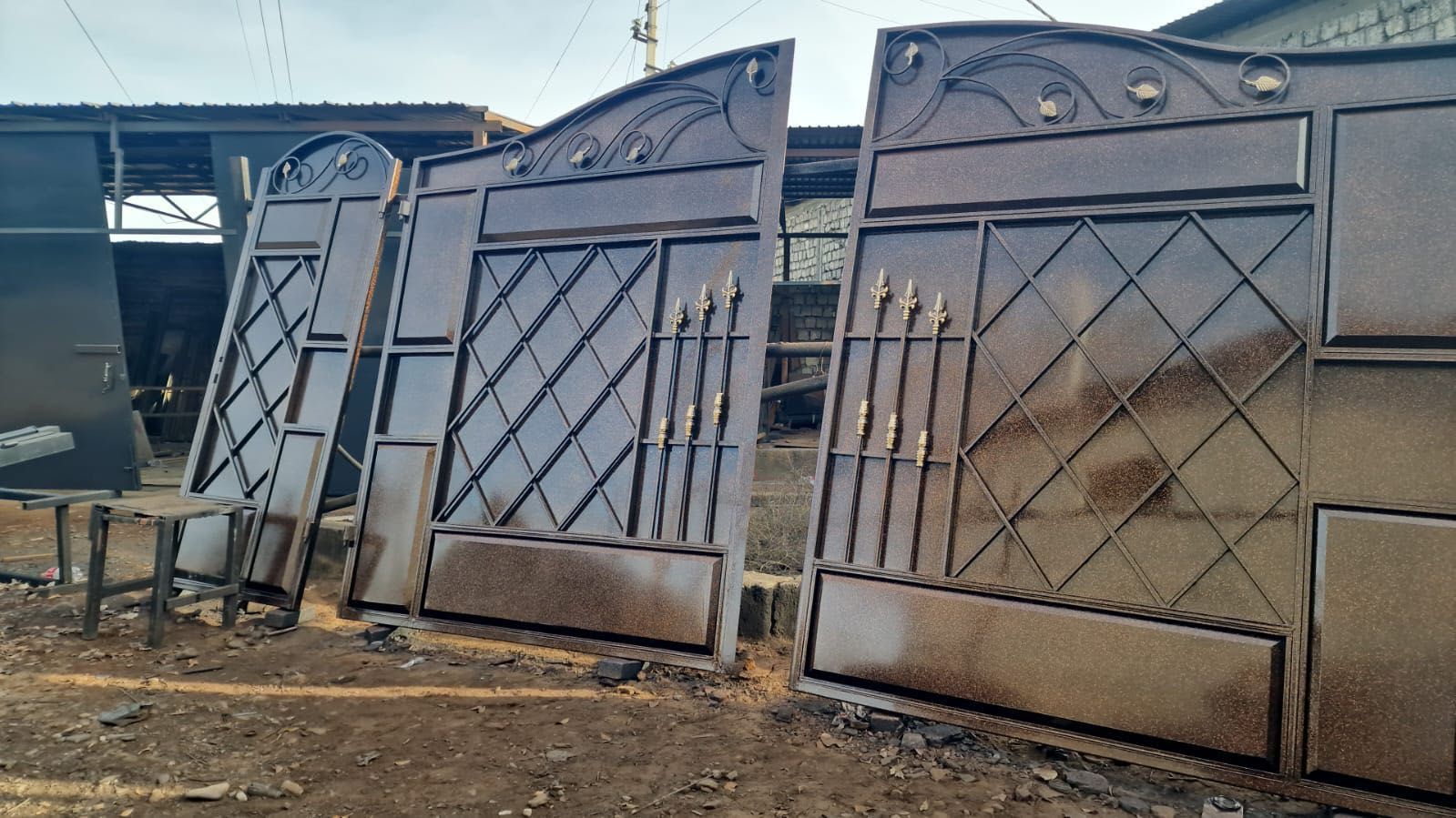 Ворота Туркестан,варота,дарбаза,калитка,распашной,откатной,Хайтек