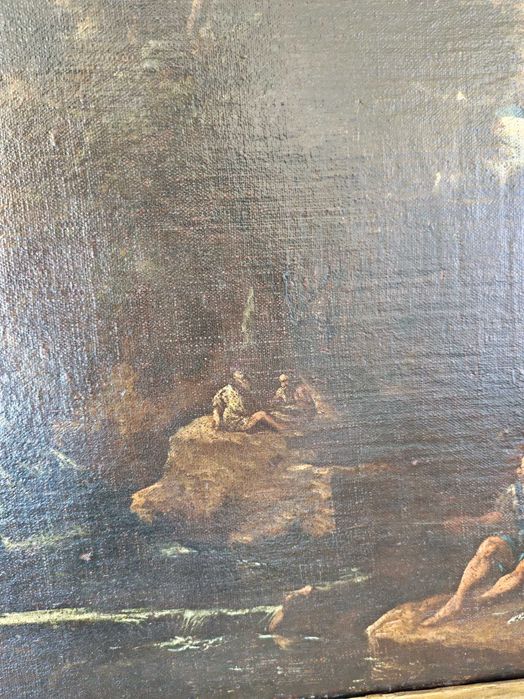 Tablou semnat ulei  (Sec. XVII) - Furtună Pieter Mulier (Il Tempesta)