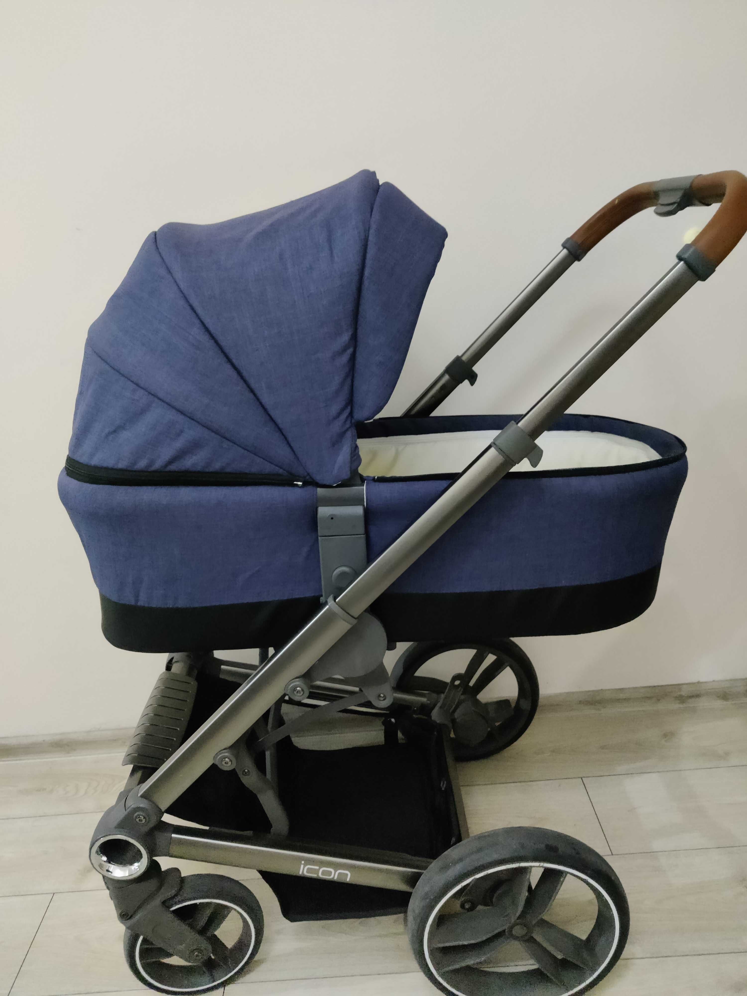 Детска/бебешка комбинирана количка  CANGAROO ICON ДЕНИМ 2 в 1