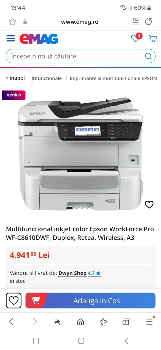 Epson pro wf-c8610 - afacere la cheie - în garanție