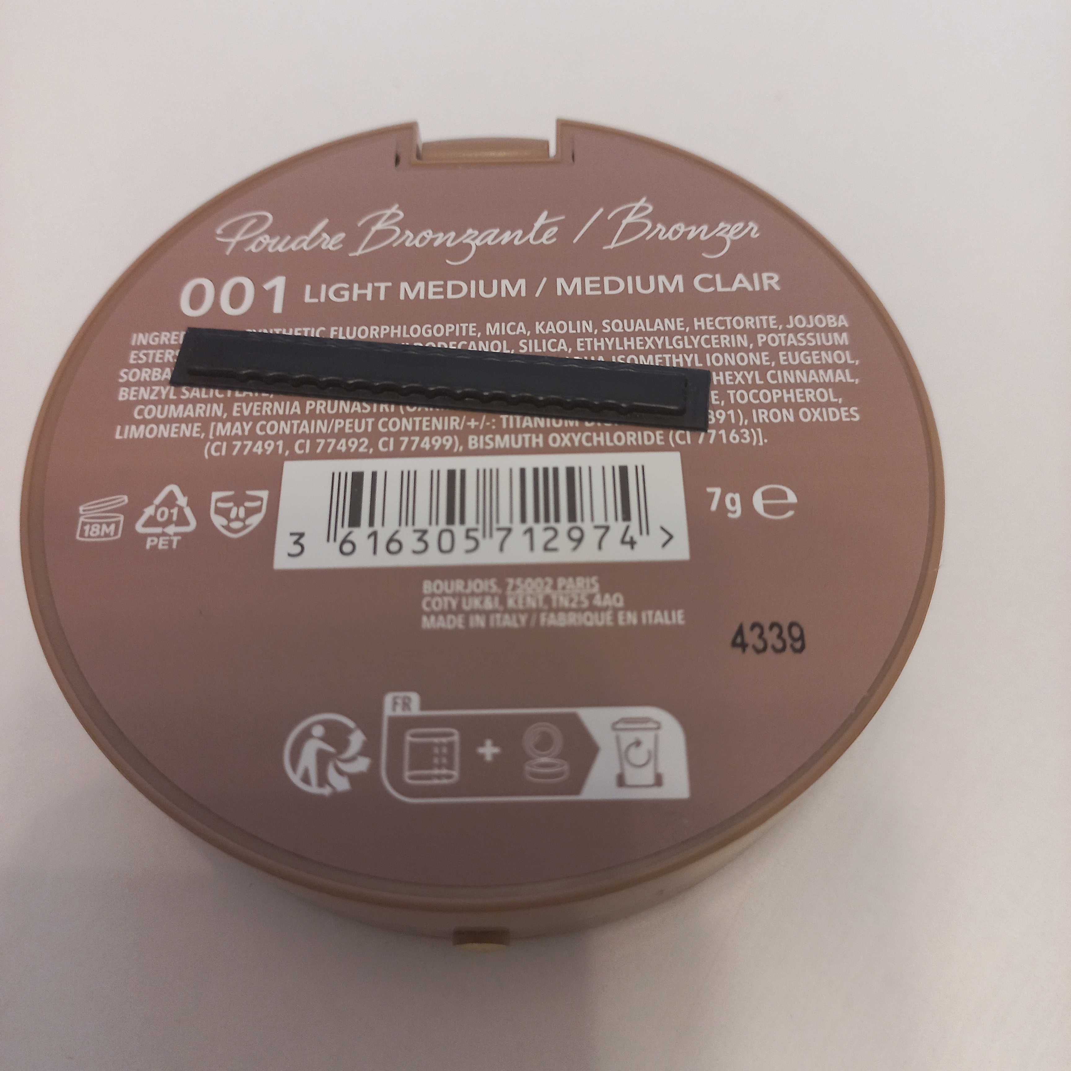 Bourjois бронзант пудра за лице bronzer poudre de soleil