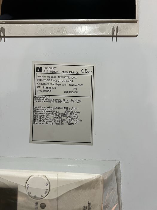 Френски Газов котел Frisquet Prestige Evolution 25 CS