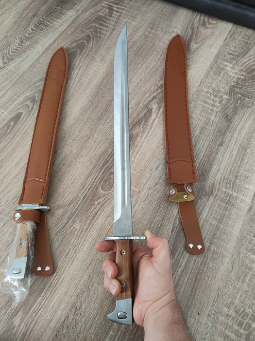 Maceta 50 cm - Baioneta Ak47 + husa piele maro