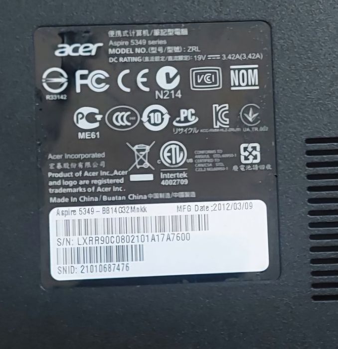 Tastatura Acer Aspire 5349 compatibila cu seriile 5000