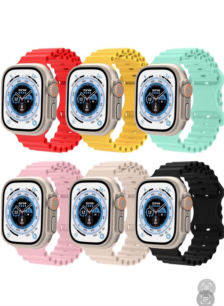 Curea Ceas Apple Watch Husa Folie Silicon Gauri Laterale Compatibila