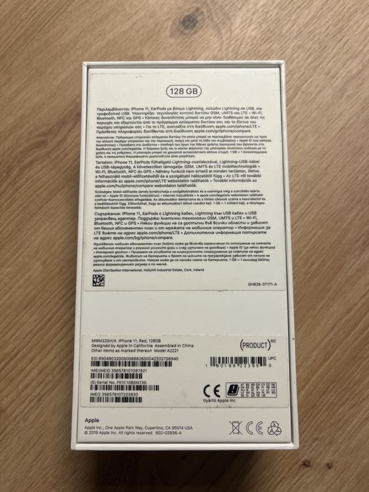Iphone 11, Product RED, 128gb
