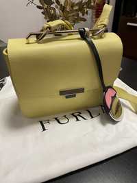 Furla Elisir mini geanta yellow lime crossbody