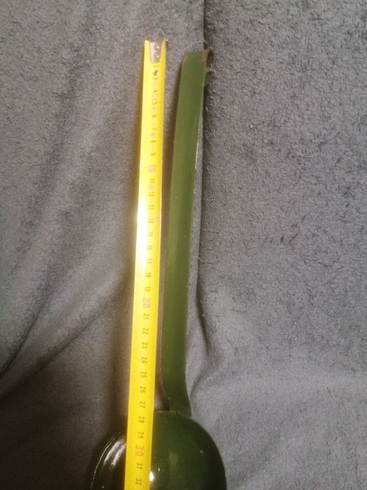 Ретро голям черпак в зелен цвят с дълга удобна дръжка 30 см и 0,230мл