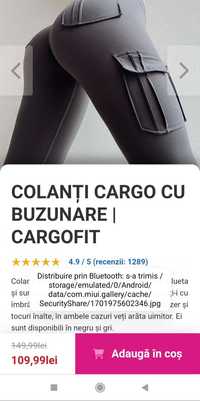 Colanți cargo cu buzunare cargofit Noi