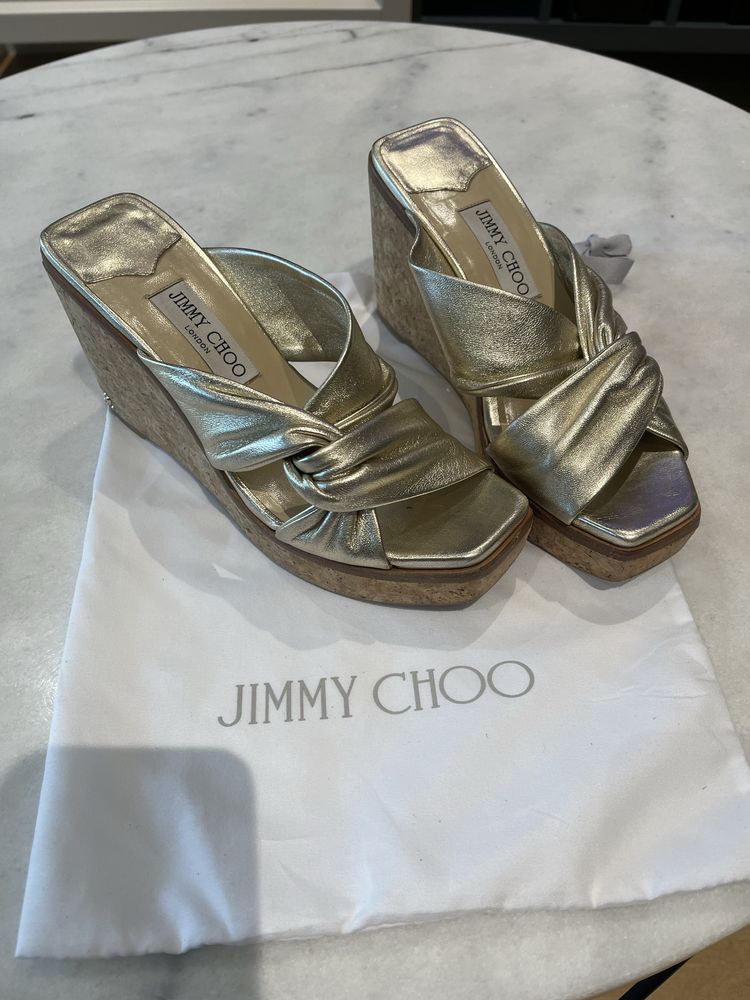 Papuci piele si pluta Jimmy choo