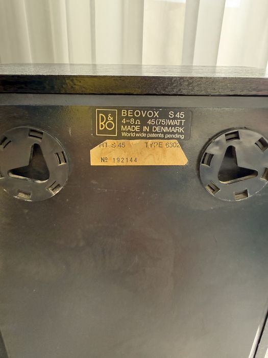 Boxe vintage Bang&Olufsen S-45 ca noi TOP impecabile ca B&W JBL