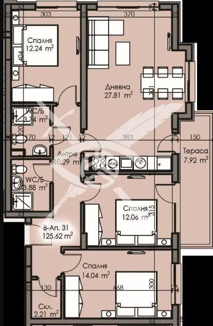 Продава се Многостаен апартамент в Бургас, Изгрев - 125 кв.м за 1156 €/кв.м - Снимка #1