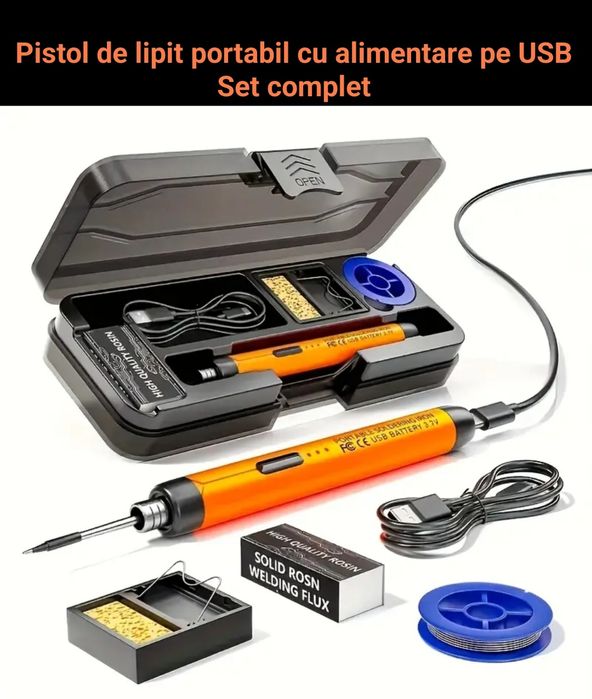 Pistol de lipit portabil Set Complet Alimentare USB