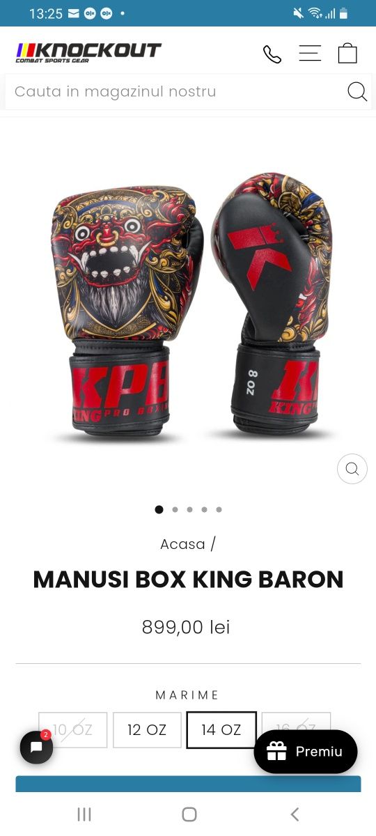 Manusi box/kickboxing/muay thai King 14 oz