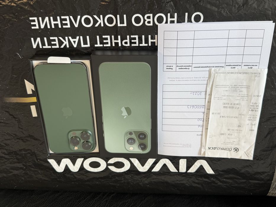 128GB iPhone 13 Pro Vivacom Гаранция 2024г. Green