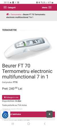 Termometru digital Beurer FT 70 7 in 1